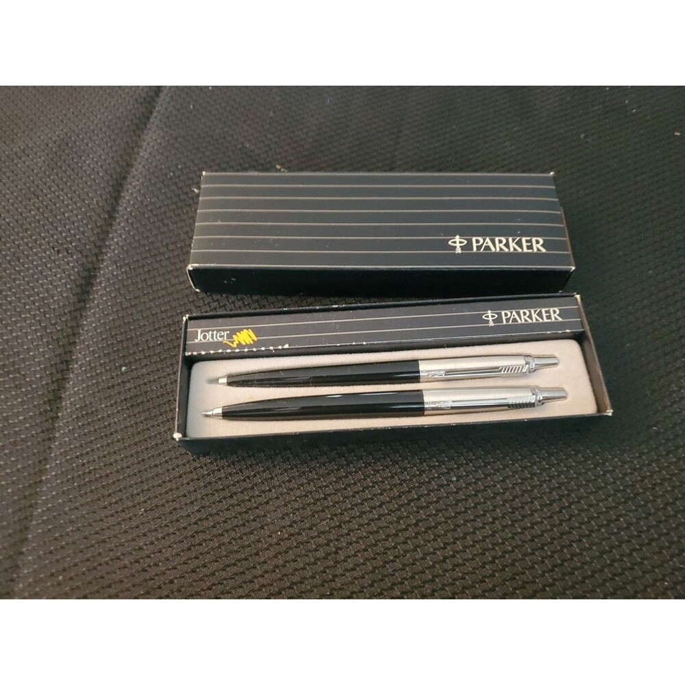 Vintage PARKER JOTTER Ballpoint Pen Black Plastic & Steel New